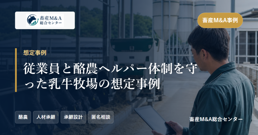 従業員と酪農ヘルパー体制を守った乳牛牧場の想定事例のアイキャッチ画像