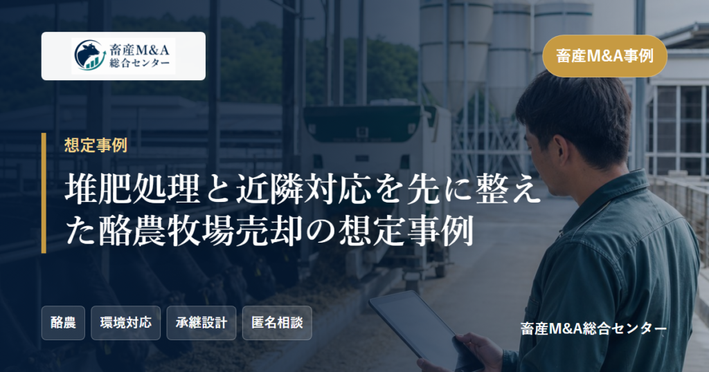 堆肥処理と近隣対応を先に整えた酪農牧場売却の想定事例のアイキャッチ画像