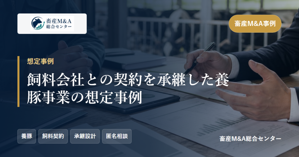 飼料会社との契約を承継した養豚事業の想定事例のアイキャッチ画像