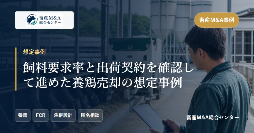 飼料要求率と出荷契約を確認して進めた養鶏売却の想定事例のアイキャッチ画像